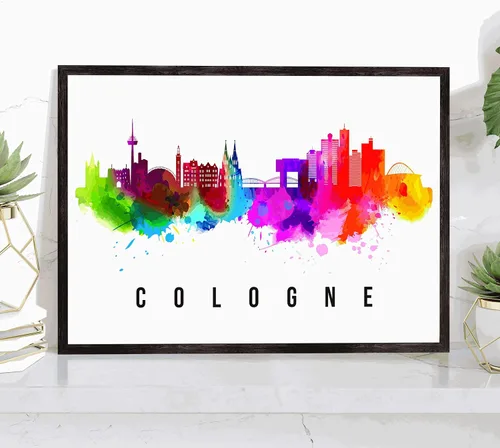 Vista 27 de Póster de Amsterdam Skyline Netherlands, pintura de paisaje urbano e impresión de monumentos, decoración para el hogar, oficina, 12 x 18 pulgadas