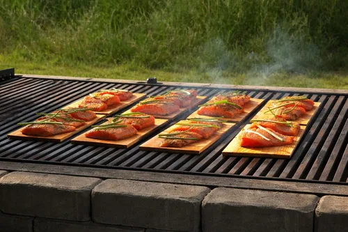 Vista 2 de Cedar Grilling Planks - 12 Pack - Made In USA