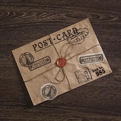 Vista 6 de GLOBLELAND Sellos de goma con marca de correo para tarjetas, sellos transparentes de silicona de gran tamaño de 11.7x8.3 pulgadas para hacer