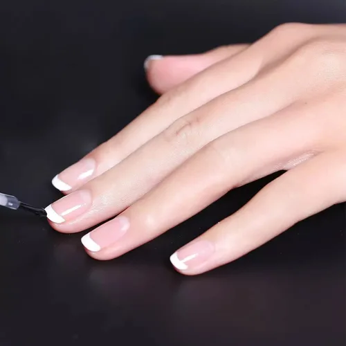 Vista 4 de Vishine Manicura Francesa Gel de Uñas Blanco Francés Rosa Pálido Juego de 4 Piezas, Gel UV LED Capa Base Capa Superior Kit de Inicio
