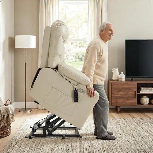 Vista 2 de MCombo Elevador eléctrico reclinable para ancianos, cuero R7289