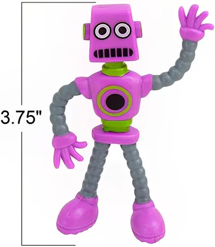 Vista 3 de ArtCreativity Figuras de robot flexibles, juego de 12 figuras flexibles para hombres, recuerdos de fiesta de cumpleaños para niños y niñas, juguetes