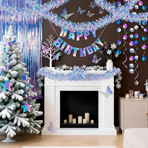 Vista 9 de BTSD-home 6pc Iridescent Party Decorations Hanging Decor Iridiscente 1