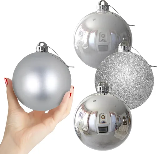 Vista 213 de Esferas pequeñas de Navidad de bronce y dorado de 1.6 pulgadas, adornos para decoración de árbol de Navidad, bolas colgantes inastillables