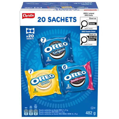 Vista 4 de Oreo - Galletas sándwich, paquetes variados de aperitivos, 482G