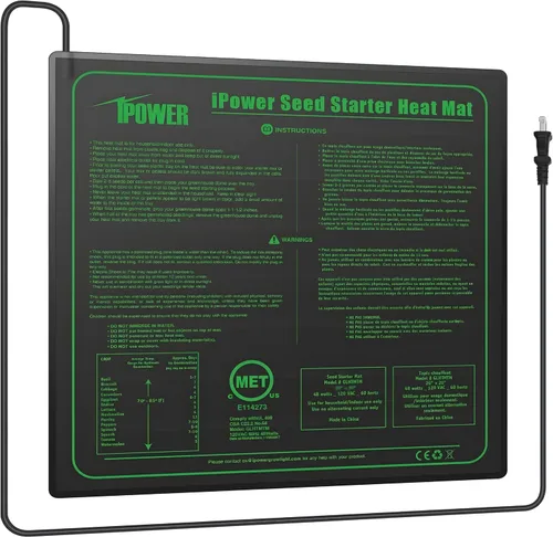 Vista 11 de iPower Alfombrilla térmica duradera e impermeable para plántulas, almohadilla hidropónica cálida para un inicio eficiente de semillas, uso