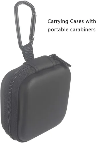 Vista 3 de Paquete de 2 fundas para auriculares, estuche cuadrado para llevar auriculares, mini bolsa de almacenamiento