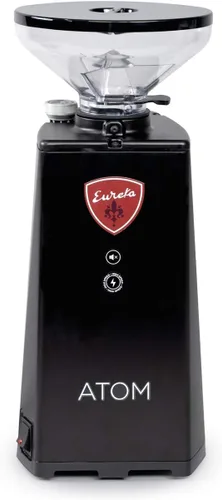 Vista 2 de Eureka Atom Specialty 75 - Molinillo de café expreso comercial, tolva corta, rebabas planas de 2.953 in, tecnología silenciosa, dosificación Negro