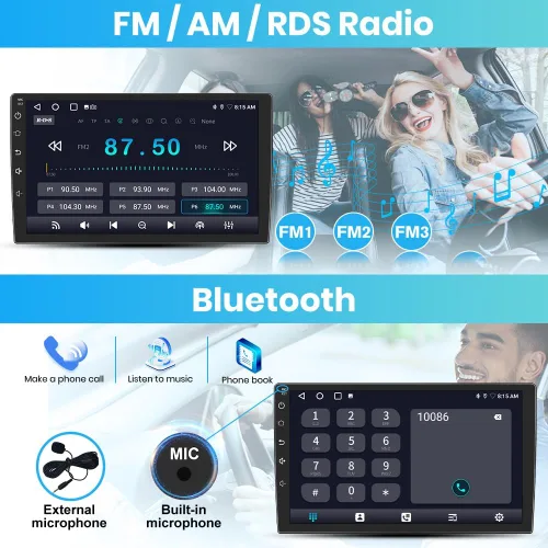 Vista 5 de Radio Android para Ford F150 2009-2012 0nly ajuste manual de CA, con pantalla táctil de 9 pulgadas, 2 GB+64 GB, compatible con Carplay, Android