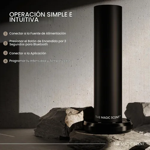 Vista 8 de The Magic Scent Difusor de Torre Bluetooth para Hogar y Oficina - Inteligente Ultra-Silencioso para Hogar y Hotel - Difusor Programable de Aire Frío