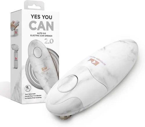 Vista 14 de Kitchen Mama Auto 2.0 Abridor de latas eléctrico: la cuchilla abre casi cualquier lata de pop o refresco - Automático, manos libres, seguro, borde