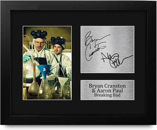 Vista 7 de HWC Trading Bryan Cranston & Aaron Paul Breaking Bad Walter White & Jesse Pinkman 16 x 12 pulgadas (A3) - Regalos impresos con autógrafo