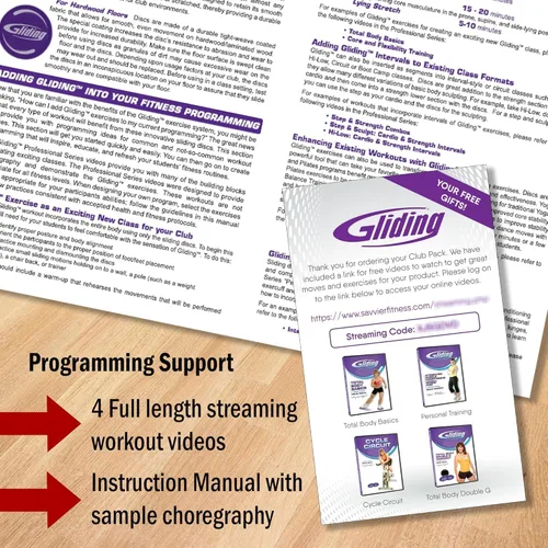 Vista 7 de Gliding Club Pack, Exercise Sliders in Bulk: 25 Pair for Hardwood