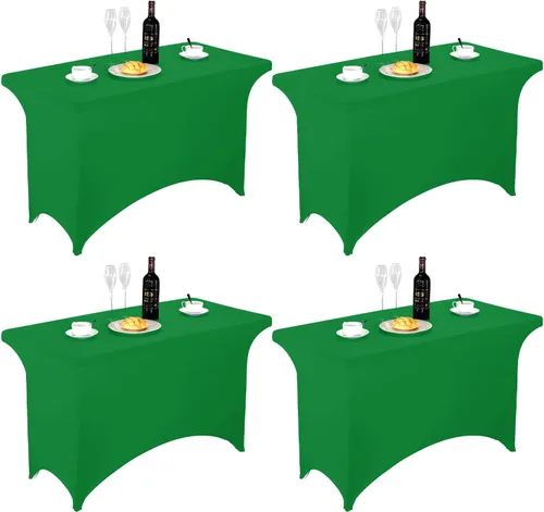Vista 176 de FORLIFE - Funda de mesa de elastano, mantel ajustado de 4 pies para mesas rectangulares, funda elástica para patio, universal para bodas, banquetes