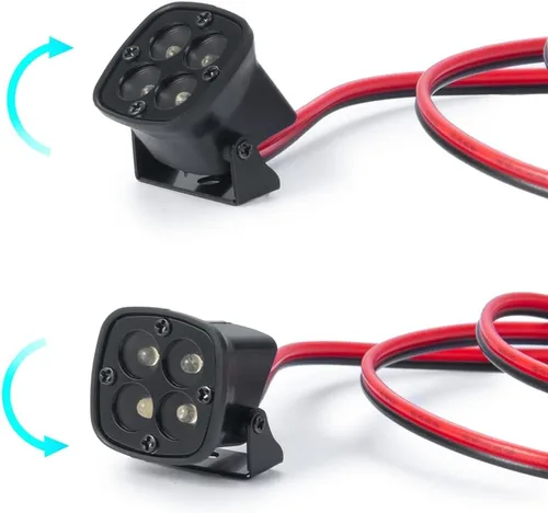 Vista 3 de SWX Faros delanteros RC para coche, luces LED RC Spotlight RC para 1/10 RC Crawler Axial SCX10 III 90046 TRX4 TRX6 Redcat Gen8 Actualizaciones
