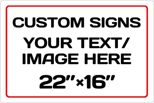 Vista 33 de Letreros metálicos personalizados de aluminio resistentes a la intemperie, texto e imagen personalizados, varios tamaños, peligro, jardín, puerta