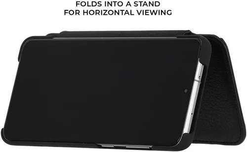 Vista 5 de Case-Mate - Funda de piel para Samsung Galaxy S20+ S20 Plus - Compatible con 5G - Capacidad para 4 tarjetas + dinero en efectivo - Cuero negro