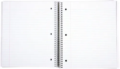 Vista 2 de Mintra Office Cuadernos de Espiral Duraderos, 5 Materias (Hielo Ártico, Rayado Universitario 1pk)