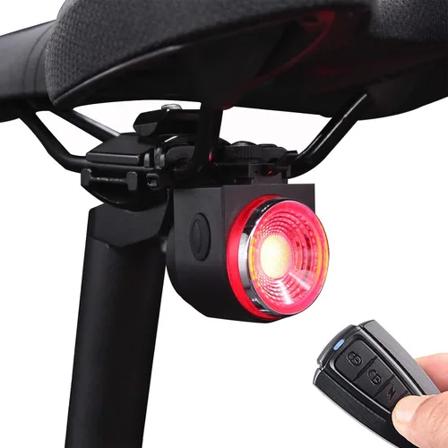 Vista 9 de G Keni Luz trasera inteligente para bicicleta, luces traseras con detección de freno, encendido/apagado automático, impermeable, recargable por USB