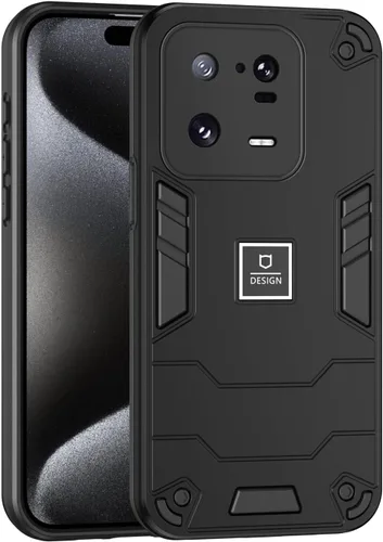 Vista 298 de Funda compatible con Redmi A1, compatible con Redmi A2 2 en 1 [PC dura + TPU], funda de teléfono negra