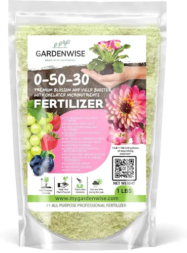 Vista 3 de GARDENWISE 0-50-30 Universal Premium Bud and Bloom Booster Aumenta la floración y el rendimiento, para uso en suelo e hidroponía, combustible