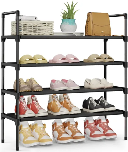 Vista 10 de Kitsure Zapatero – Organizador de zapatos de 2 niveles, zapatero para armario, entrada, dormitorio, estante de almacenamiento de fácil montaje