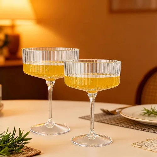 Vista 7 de LIYH - 20 vasos de Martini de plástico desechables de 10 onzas, copas de Martini de cóctel, cupé de plástico, torre de champán, tazas de Martini