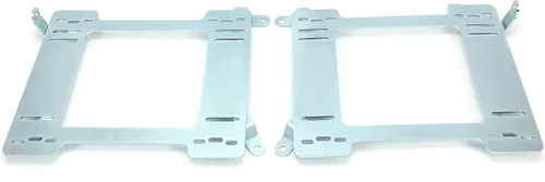 Vista 6 de Kojem Soporte de montaje de asiento de acero compatible con 1992-1999 BMW E36 Coupe Racing Seat Mount Rail (Plata)