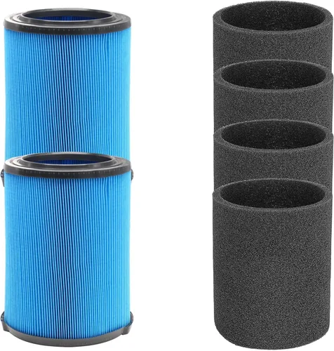 Vista 13 de Paquete de 2 filtros de repuesto VF5000 que se ajustan a aspiradoras húmedas y secas Ridgid de 6-20 galones, filtros de aspiradora plisados de 3