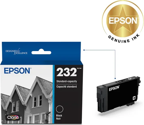 Vista 2 de Epson 232 Claria Ink Cartucho de Tinta de Capacidad Estándar Negro (T232120-S) Funciona con WorkForce WF-2930, WF-2950, Expression XP-4200, XP-4205