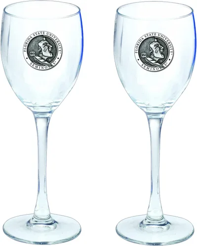 Vista 22 de Heritage Pewter Copas de vidrio de Arkansas, juego de 2, copas de vino de copa de 12 onzas, vidrio de peltre elaborado por expertos