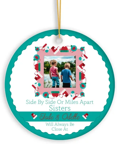Vista 16 de Adornos de Navidad personalizados con foto, adorno de recuerdo personalizado con nombre de bebé, nuevo regalo de bebé, recuerdo de bebé