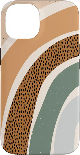 Vista 4 de Boho Burnt Orange Half Rainbow with Dotted Pattern Arches Case for iPhone 17