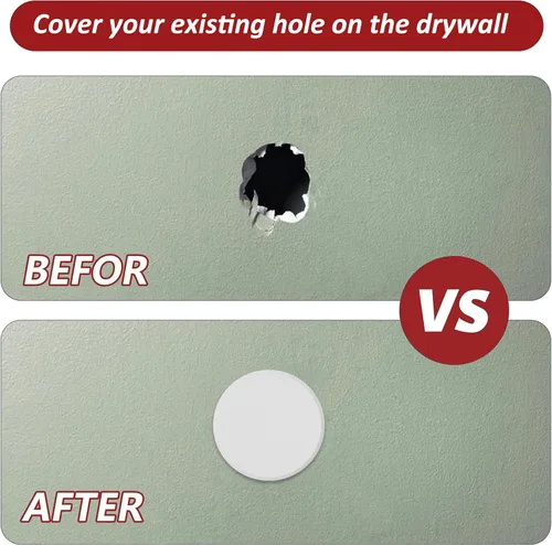 Vista 4 de Wideskall® Protector autoadhesivo para pomo de puerta redondo blanco (tamaño estándar de 3 pulgadas, 2.0 pulgadas)