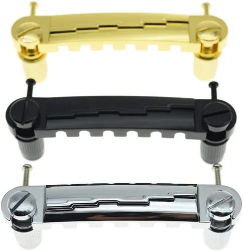 Vista 6 de Cordal de puente envolvente de guitarra eléctrica negra para Les Paul LP Junior Negro