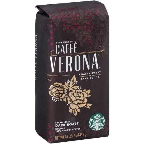 Vista 42 de Starbucks Café de tierra asado oscuro asado francés, bolsa de 28 onzas Café molido 100% arábigo; tostado francés tostado oscuro; 1 bolsa, 28 onzas