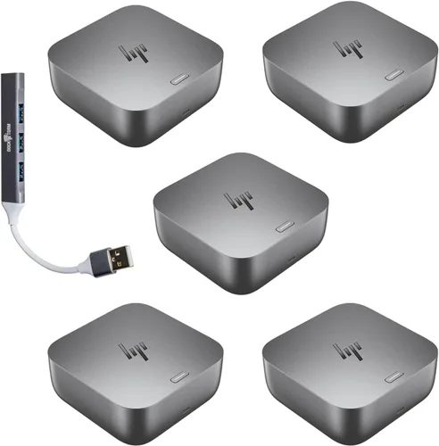 Vista 6 de HP Paquete de replicador de puertos G6 Thunderbolt 4 Ultra Dock de 180 W con concentrador DKZ