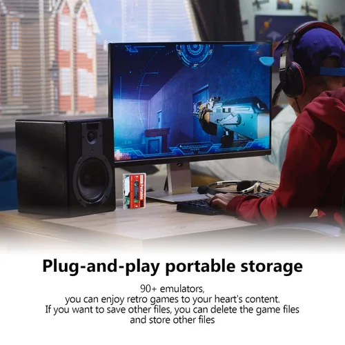 Vista 7 de Bearway 2T Super Console External Hard Drive, 120,000+ Classic Games, Plug&Play Portable HDD game console, Batocera Gaming System, Includes