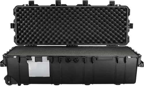 Vista 6 de Eylar XXL - Engranaje de rodillos de transporte pesado de 44 pulgadas de profundidad, cámara, herramientas, equipo rígido impermeable con espuma