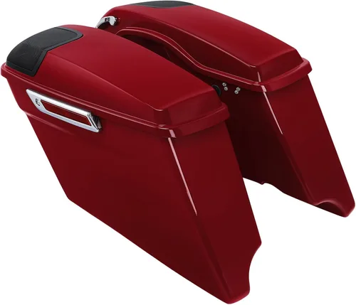Vista 4 de TCMT Alforjas estiradas de 4" para Harley Street Glide 2014-23 Billiard Red