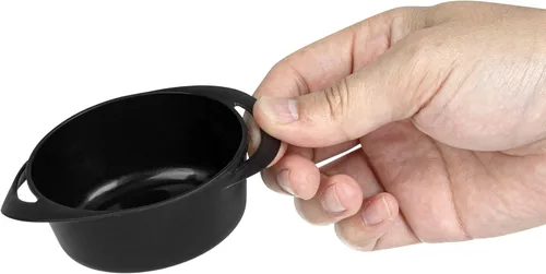 Vista 7 de Restaurantware Mini platos para servir de 3 onzas, 100 mini platos desechables para aperitivos, asas integradas, rectangulares, de plástico