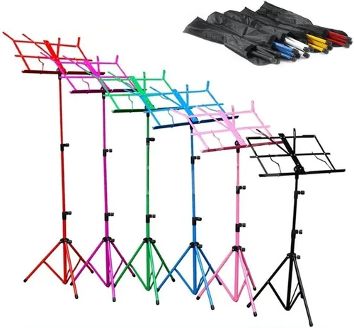 Vista 8 de Tangpan Soporte de música plegable ajustable con bolsa de transporte Color Negro