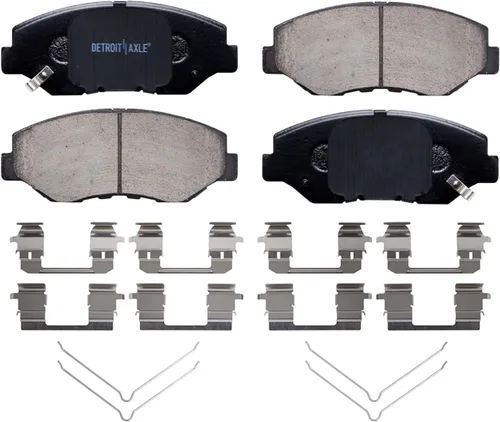 Vista 7 de Detroit Axle - Kit de freno delantero de 6 piezas para Honda CR-V 2002, 2003, 2004, rotores de freno de disco, pastillas de freno de cerámica