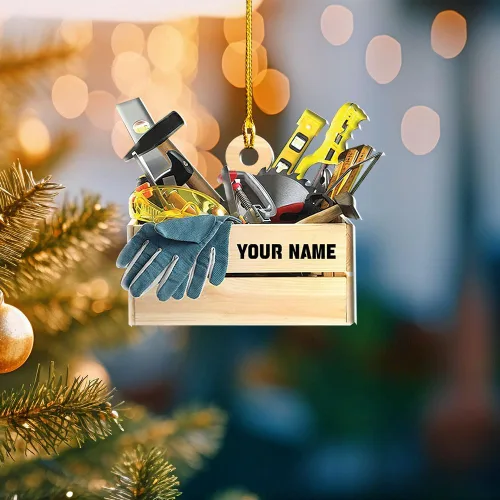Vista 16 de Podagree - Adorno personalizado para electricista, bolsa de herramientas para electricista, adorno de Navidad, regalo de electricista, adorno de Elt1