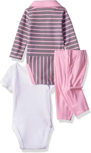 Vista 2 de Hanes Ultimate Baby - Conjunto de pantalones con cremallera y manga corta y larga