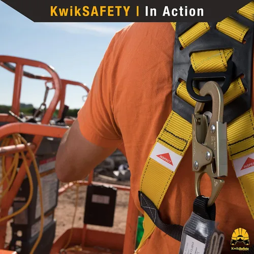 Vista 8 de KwikSafety - Charlotte, NC - TORNADO Fall Protection Safety Harness [Full Body Single D-Ring] Construction ANSI Tested OSHA