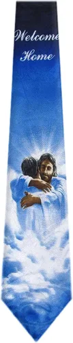 Vista 9 de BUYYOURTIES Corbatas novedosas con temática cristiana de Jesús para hombre