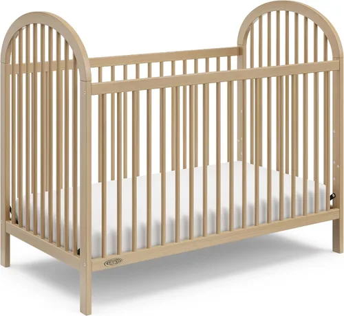Vista 21 de Graco Cuna convertible Olivia (avena helada) – Certificado GREENGUARD Gold, 100% madera maciza, se adapta a colchón de cuna estándar, cuna de bebé