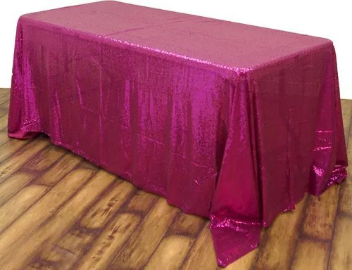 Vista 20 de Tableclothsfactory Luxury Collection Duchess - Mantel rectangular de lentejuelas, 60 x 126 pulgadas, color plateado