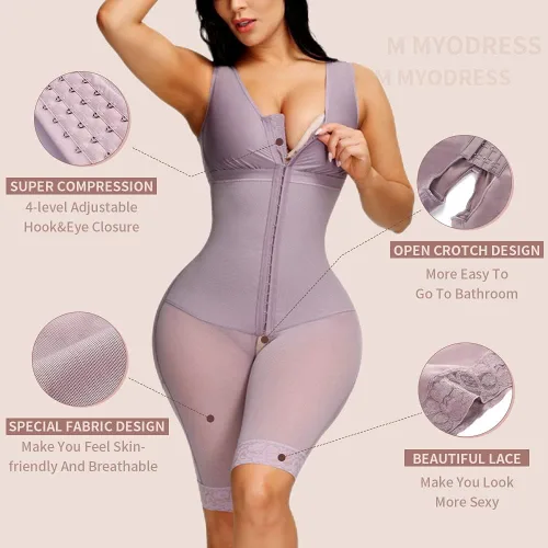 Vista 2 de M MYODRESS Fajas Colombianas - Modeladora de cuerpo completo para mujer